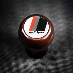 AUDI SPORT WOOD SHIFT KNOB A6 S6 C4 B2 80 90 100 200 4000 5000 5000S 5+5 QUATTRO - Picture 1 of 4