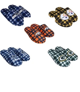 NFL Football Team Logo Mens Flannel slippers House Shoes - Pick Your Team!   - Picture 1 of 21