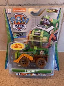Paw Patrol Jungle Rescue Rocky True Metal Diecast Auto super selten Schlammreifen - Bild 1 von 3
