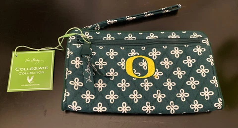 Vera Bradley University of Oregon Ducks Wallet Wristlet Collegiate Logo Concerto Cover