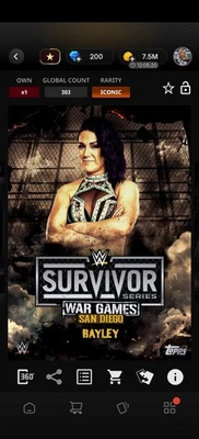 Topps WWE SLAM *DIGITAL* - Survivor Series Black Base - Bayley - Image 1 of 2