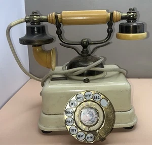Vintage Ornate Victorian French Style Brass ROTARY DIAL TELEPHONE Untested Used - Picture 1 of 5