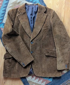 VINTAGE MEN'S BROWN CORDUROY JACKET- L 42" - Picture 1 of 5