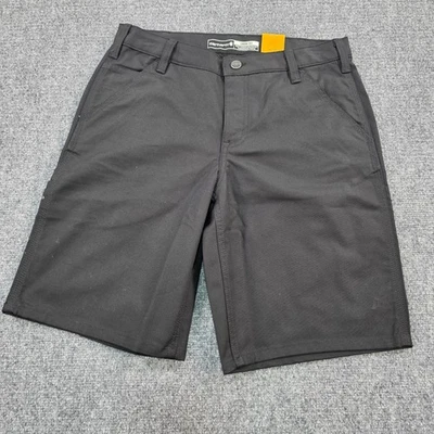 Carhartt Rugged Flex Canvas Work Shorts Womens Size 8 Loose Fit Black - Image 1 of 4