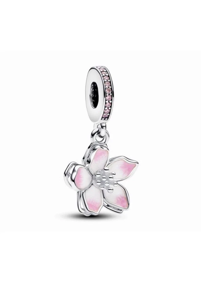 Pandora Kirschblüte Charm-Anhänger Blume Silber - Bild 1 von 2