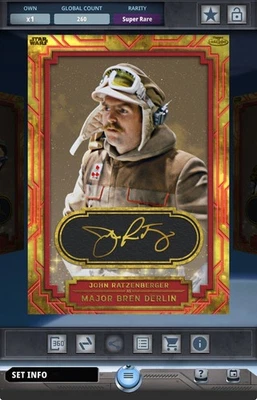 Topps Star Wars Card Trader 2025 Gold Label W2 Chrome Red Signature- Bren Derlin - Image 1 of 2