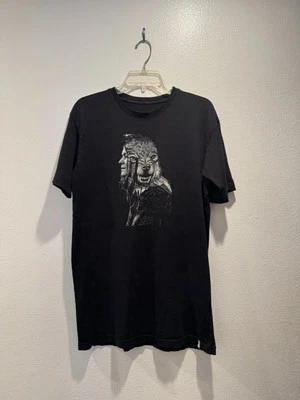 Altamont Hombre Talla Grande Negro Hombre Lobo Manga Corta Camiseta Estampado LEER Foto 1 de 4