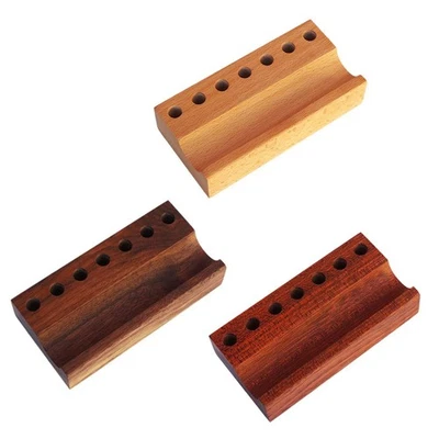 Pen Holder for Desk Pen Storage Rack Wooden for Dorm Living Room Workspace - Image 1 of 2