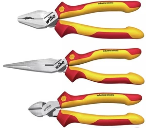 Wiha 38637 3pc Industrial VDE Pliers Set - Picture 1 of 5