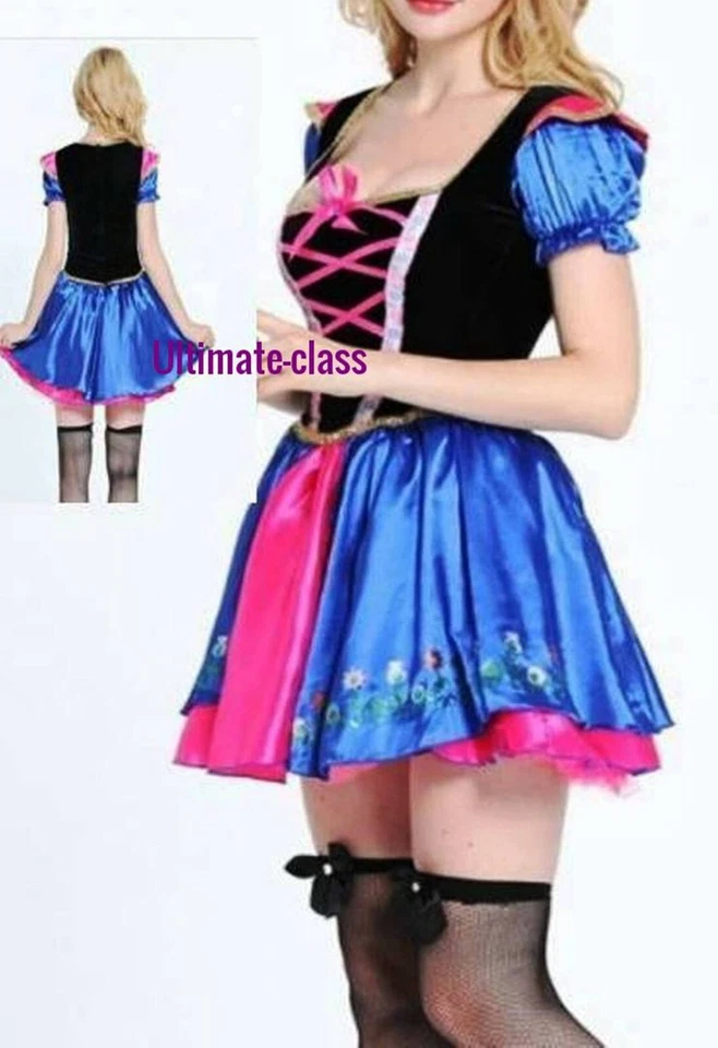 French Maid Costume German Oktoberfest Beer Dress size M L XL 2XL Fast U.S. Ship - Image 1 of 3