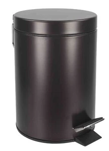 Home Basics 3 Liter Steel Step Waste Bin, Bronze - Picture 1 of 5