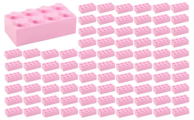 ☀️100 NEW LEGO 2x4 PINK Bricks (ID 3001) BULK Parts Girl Friends Pastel house - Image 1 of 2