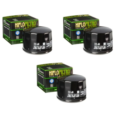 Paquete de 3 filtros de aceite Hiflofiltro HF552 Moto Guzzi California 1000 II, SP 1000 Foto 1 de 2