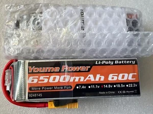 2pcs 14.8V 6500mAh 4S LiPo Battery 60C XT60 for Rc Helicopter Airplane Boat Car - Picture 1 of 4