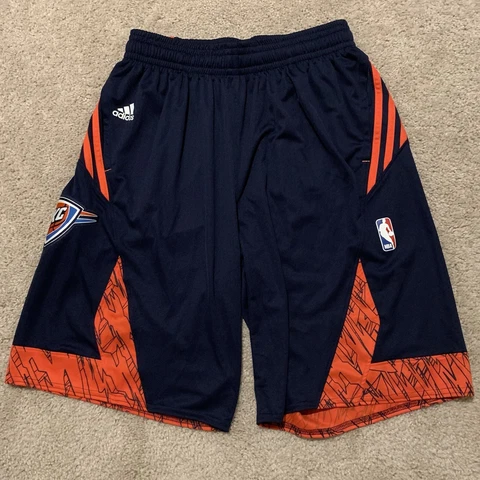 Adidas Blue NBA Oklahoma City Thunder Athletic Basketball Shorts Men's Size M Cover
