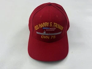 USS HARRY S. TRUMAN CVN 75 ETT The Corps United States Red Baseball Cap Hat - Picture 1 of 4