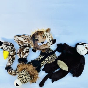 Dog Squeaky Plush Toy For Small Medium Large Dogs No Stuffing Dog Toys 4 Pack - Picture 1 of 14