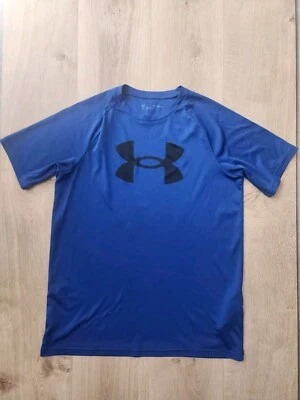 Under Armour YXL youth Extra Large Shirt Top Blue Black short sleeve athletic  - Image 1 of 3