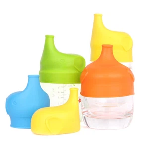 Elephant Silicone Spill-proof Cups Cover Baby Kids Training Drinking Sippy Lids - Picture 1 of 14