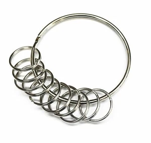 Jailers Large 3"Key Ring Hoop Holder & 20 x 25mm Stainless Steel Split Ring link - Picture 1 of 6