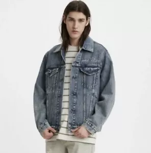 Levi's Premium Good Nature Cactus Smiley Vintage Fit Trucker Denim Jacket Sz XL - Picture 1 of 3