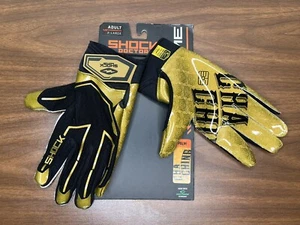 Shock Doctor SHOWTIME CHA CHING Receiver Gloves Black/Gold NWT Adult XL - Picture 1 of 5