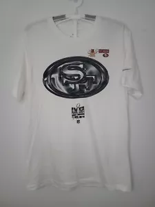 Nike San Francisco 49ers Super Bowl LVIII Mens Large White Super Bowl Shirt L72 - Picture 1 of 9