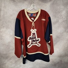 Rare VTG SP AUTHENTIC CHL Tulsa Oilers Hockey Jersey Mens 48 XL Fight Strap