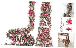 8 Pack 65 FT Flower Garland Decorations Plastic Artificial Flowers for - Picture 1 of 7