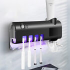 UV Light Sterilizer Mount Wall Automatic Toothpaste Dispenser Toothbrush Holder