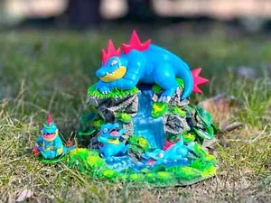 Kipi Studio Feraligatr Statue H19cm Chengdu's Three Starter Series Anima Figure - Picture 1 of 4