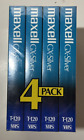 Maxell VHS leere Videobänder GX-Silber T-120 hochwertige 6 Stunden Neu 4er-Pack