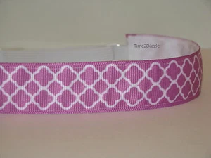 PURPLE ORCHID QUATREFOIL Headband adjustable non slip Sweaty Sports Hair Bands  - Picture 1 of 2