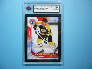 2015/16 UPPER DECK NHL HOCKEY CARD DAY #CAN12 BOBBY ORR KSA 10 GEM MT SHARP+ UD - Picture 1 of 2