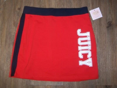 NUEVO CON ETIQUETAS Minifalda Juicy Couture Etiqueta Negra Niñas Talla 12 Algodón Logo $49.50 ROJA Foto 1 de 4