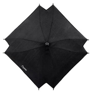 Babystyle oyster sun parasol in black with clamp