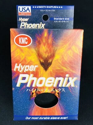 ¡MANGAS HYPER PHOENIX (NEGRAS) 100 KMC! Tamaño de cartas de baraja estándar Pokemon/MTG Foto 1 de 3