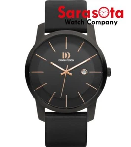 Danish Design IQ17Q1016 Black/Gray Dial Leather Quartz Classic Men's Watch - Picture 1 of 1