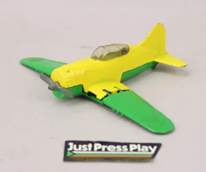 Vintage Hubley Diecast Airplane Kiddie Toy Yellow & Green Made in Lancaster, PA - Picture 1 of 10