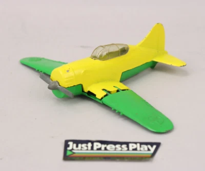 Vintage Hubley Diecast Airplane Kiddie Toy Yellow & Green Made in Lancaster, PA - Image 1 of 4