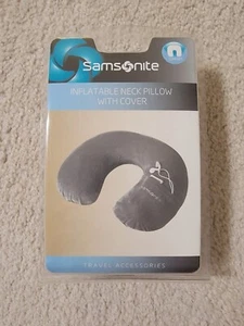 Samsonite Black Luggage Inflatable Neck Pillow with Cover; One Size New In box. - Picture 1 of 1