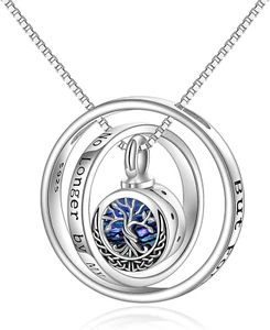 Tree of Life Urn for Ashes Necklace Sterling Silver Pendant Jewelry for Women - Picture 1 of 6
