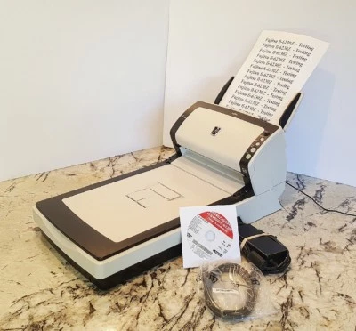 Fujitsu Over 30 SOLD Fujitsu fi6240Z Flatbed Scanner w/ AC Adapter+USB+DVD+Tray - Image 1 of 4