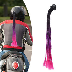 (Black Purple Rose Red)Helmet Braids Suction Cup Punk Style Motorcycle Helm TRX