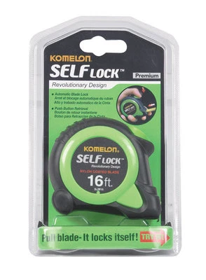 KOMELON USA CORP Komelon Self Lock 16 ft. L x 0.75 in. W Auto Lock Tape Measure Green 1 pk