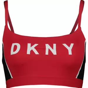 DKNY Womens Sports Bra Red/Black Adjustable Straps UK/US XL EU  80 - Picture 1 of 3