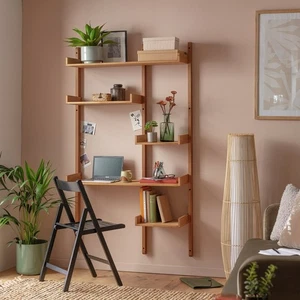 Jessie Modular Wall Shelf - Natural | Wall Storage Shelf - Picture 1 of 9