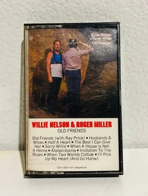 Willie Nelson & Roger Miller Old Friends Cassette 1982 Columbia Good Condition Foto 1 de 3