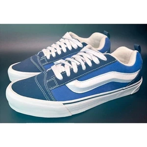 Vans Knu Skool Skate Shoes Navy White Stripe Low Top Sneakers Mens size 11 - Picture 1 of 8