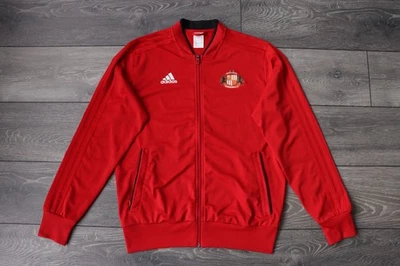 FC SUNDERLAND ENGLAND 2018 2019 TRAINING TRACK TOP JACKET ADIDAS RED MENS MEDIUM - Image 1 of 4